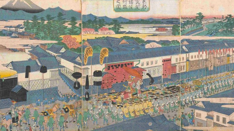 lễ rước daimyo tại kasumigaseki ở edo